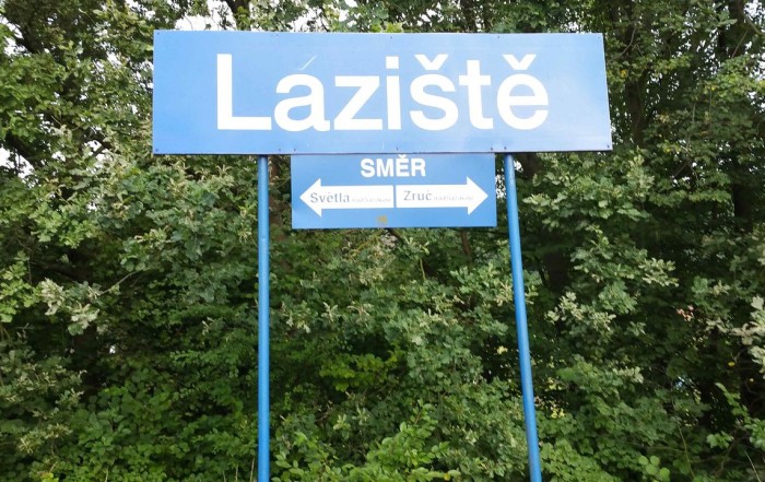 Laziště train station