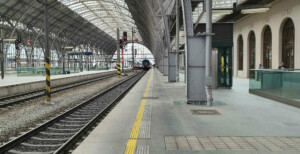1st platform at the Prague main train station