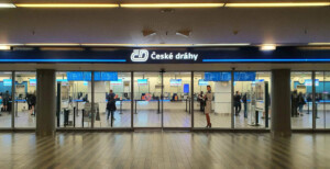 Ticket office Česke drahy on the Prague main train station