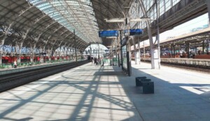 Prague main train station, platform 4