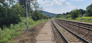 Zastávka Jestřabice, nástupiště směr Brno