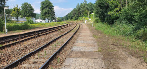 Zastávka Jestřabice, nástupiště směr Brno