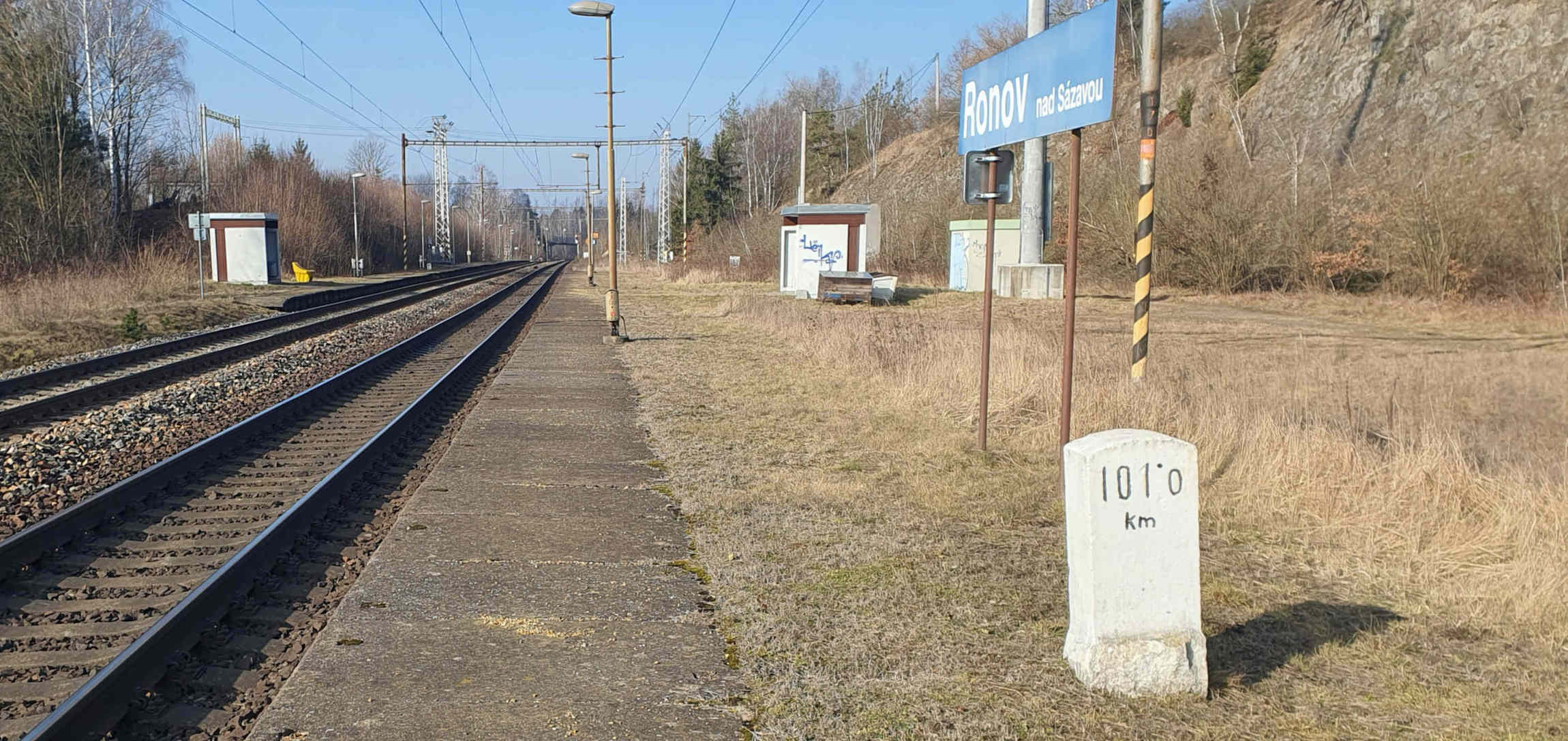 Ronov nad Sázavou: kolej 2, směr Havlíčkův Brod